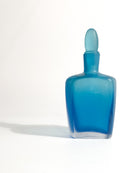 Bottiglia di Venini in Vetro di Murano Azzurro Serie 'Velato' del 1995