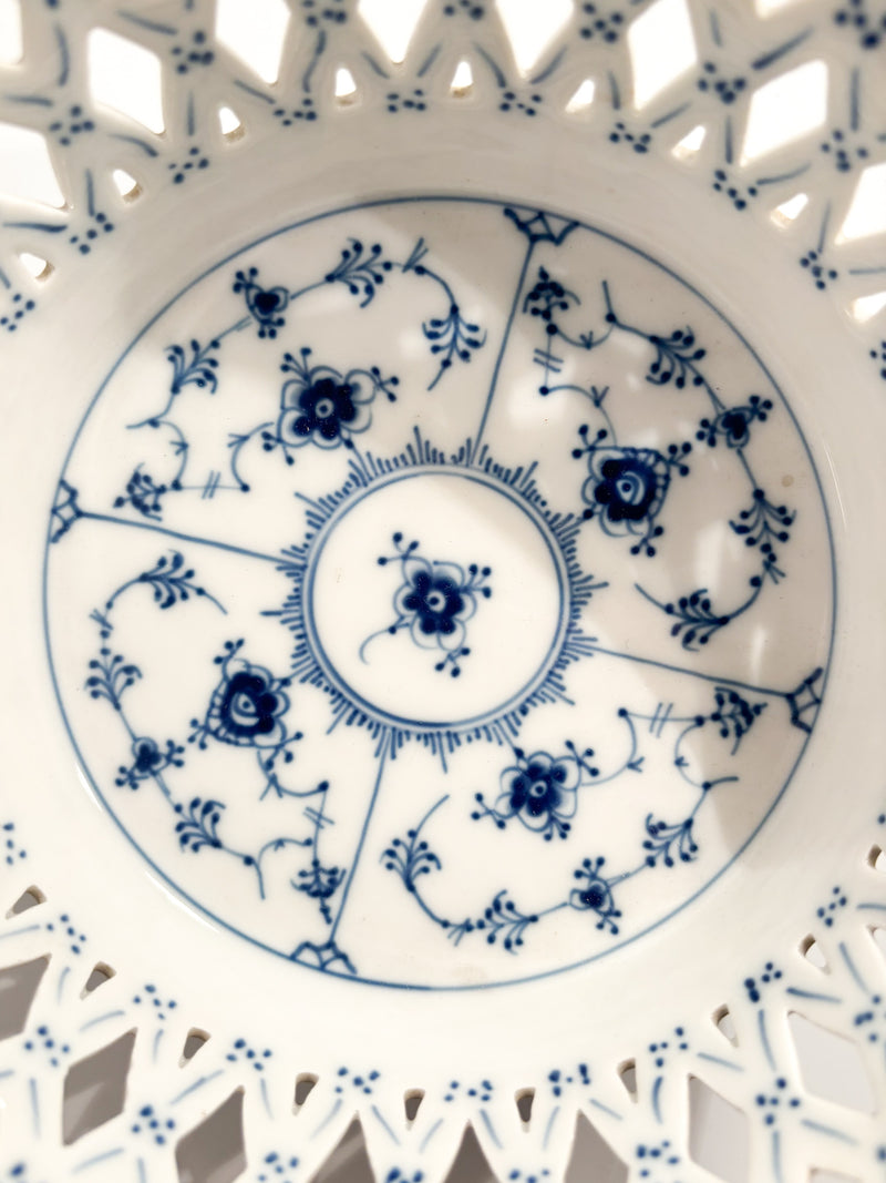 Royal Copenhagen White and Blue Porcelain Centerpiece from the 1950s