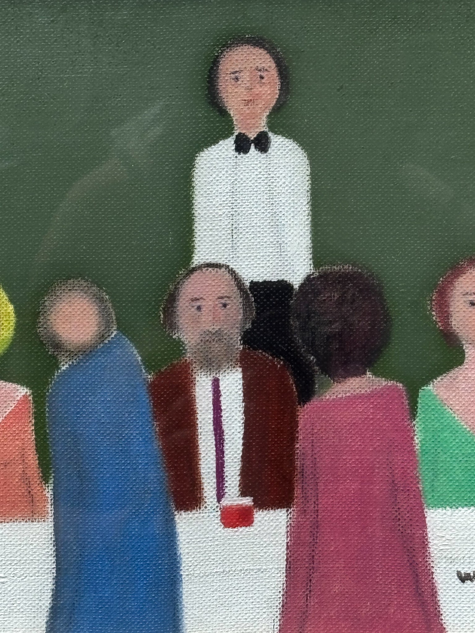 Oil Painting on Canvas 'Osteria' by Walter Pozzi 70s