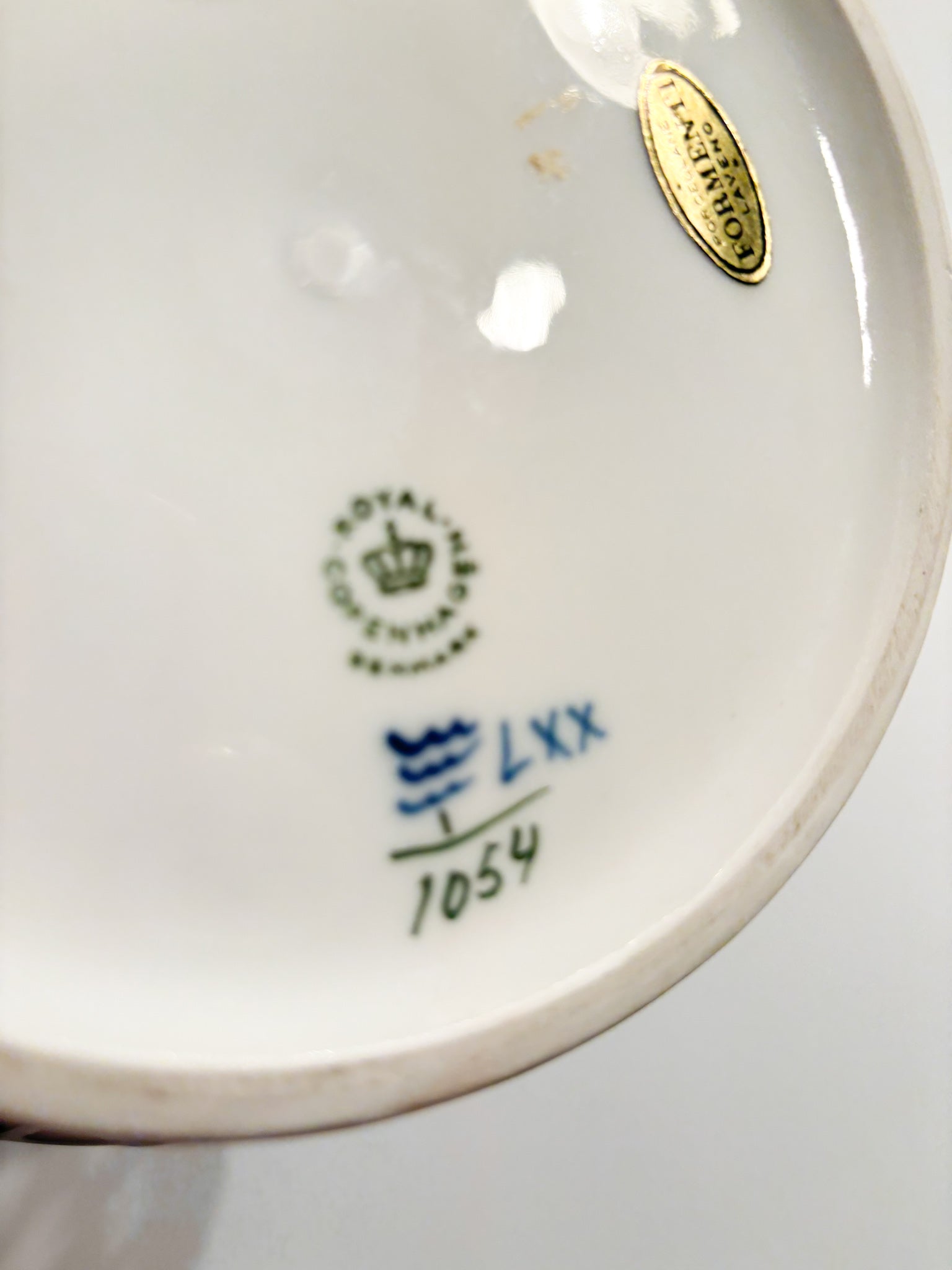 Royal Copenhagen White and Blue Porcelain Centerpiece from the 1950s