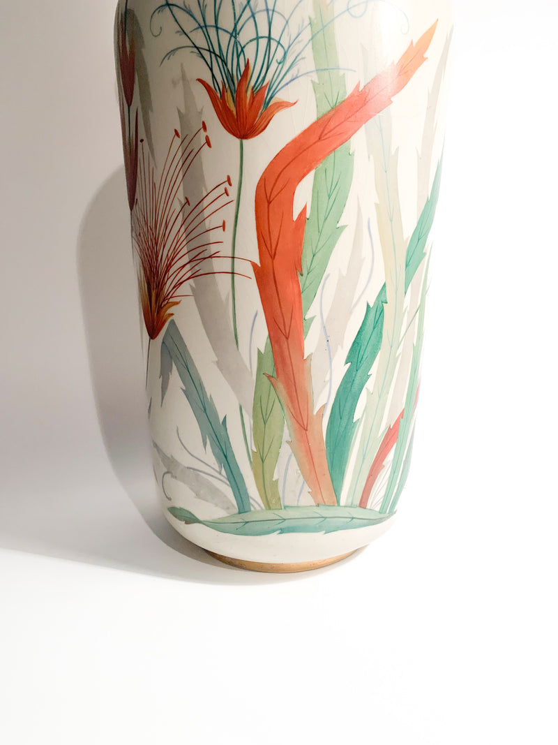 Vaso in Porcellana di Richard Ginori Dipinto a Mano Anni 20