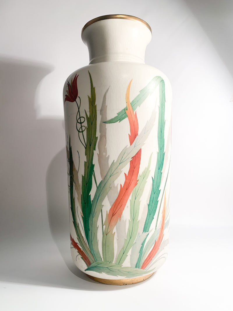 Porcelain Vase by Richard Ginori, Hand Painted from the 1920s