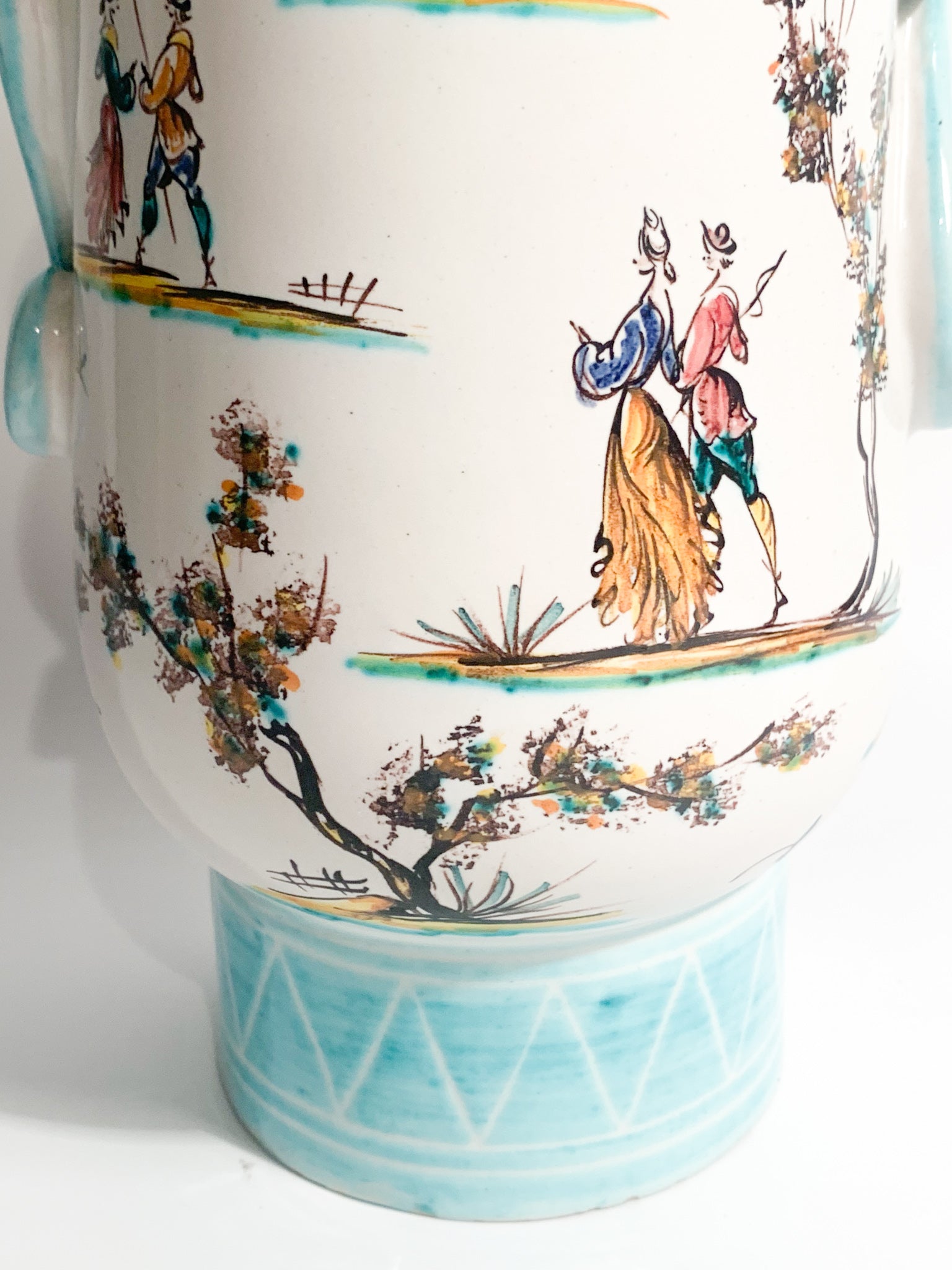 Italian Albisola Ceramic Vase Hand Painted 1930s