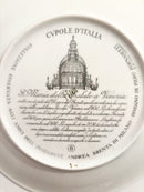 Serie da Sette Piatti "Cupole d'Italia" di Piero Fornasetti Anni '60