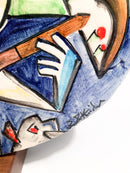 Piastra in Ceramica di Musicista di Ibrahim Kodra Anni 70