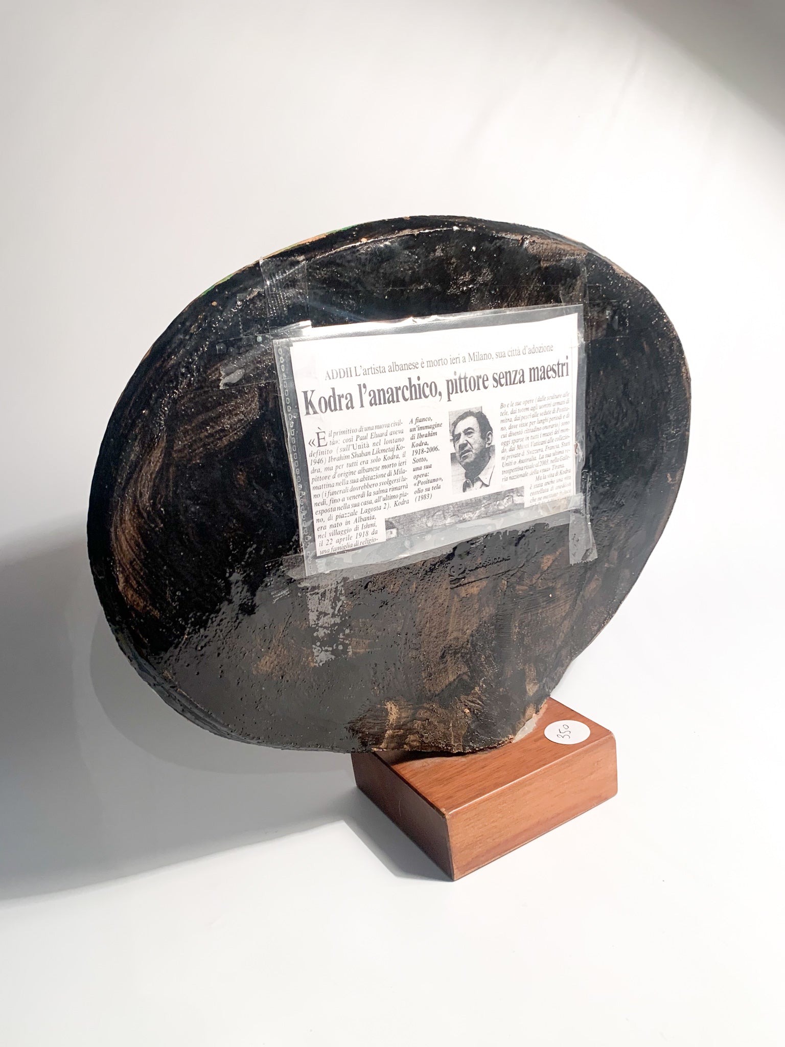 Ceramic Plate of Musician by Ibrahim Kodra Years 70