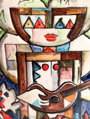 Piastra in Ceramica di Musicista di Ibrahim Kodra Anni 70