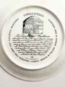 Serie da Sette Piatti "Cupole d'Italia" di Piero Fornasetti Anni '60