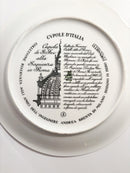 Serie da Sette Piatti "Cupole d'Italia" di Piero Fornasetti Anni '60