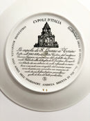 Serie da Sette Piatti "Cupole d'Italia" di Piero Fornasetti Anni '60