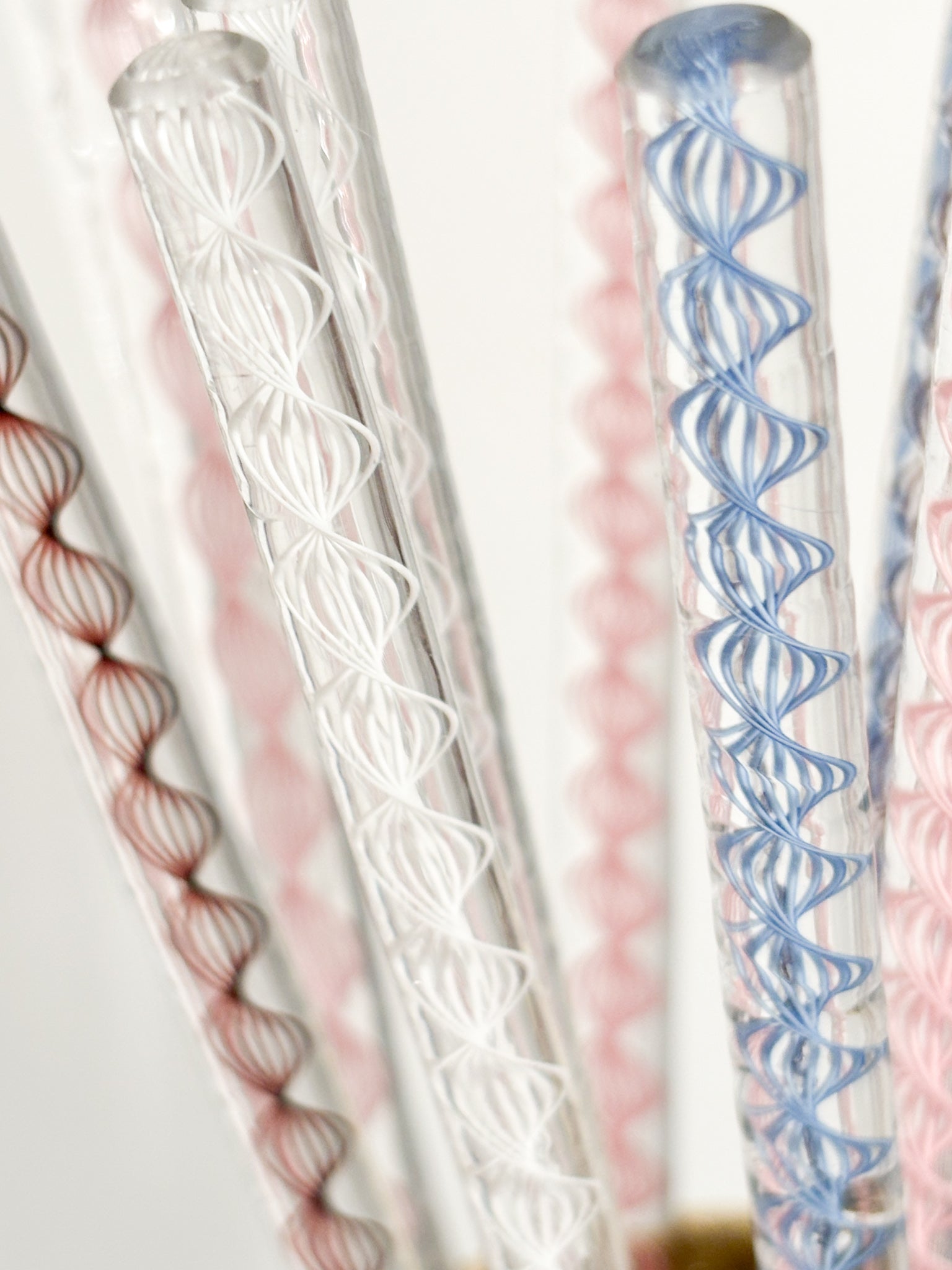 Set of 12 Murano Glass Cocktail Sticks by Venini from the 1980s