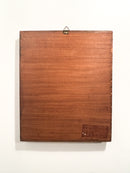 Piastra in Vetro Scalpellato Raffigurante una Maternità di Erwin Walter Burger Anni 60