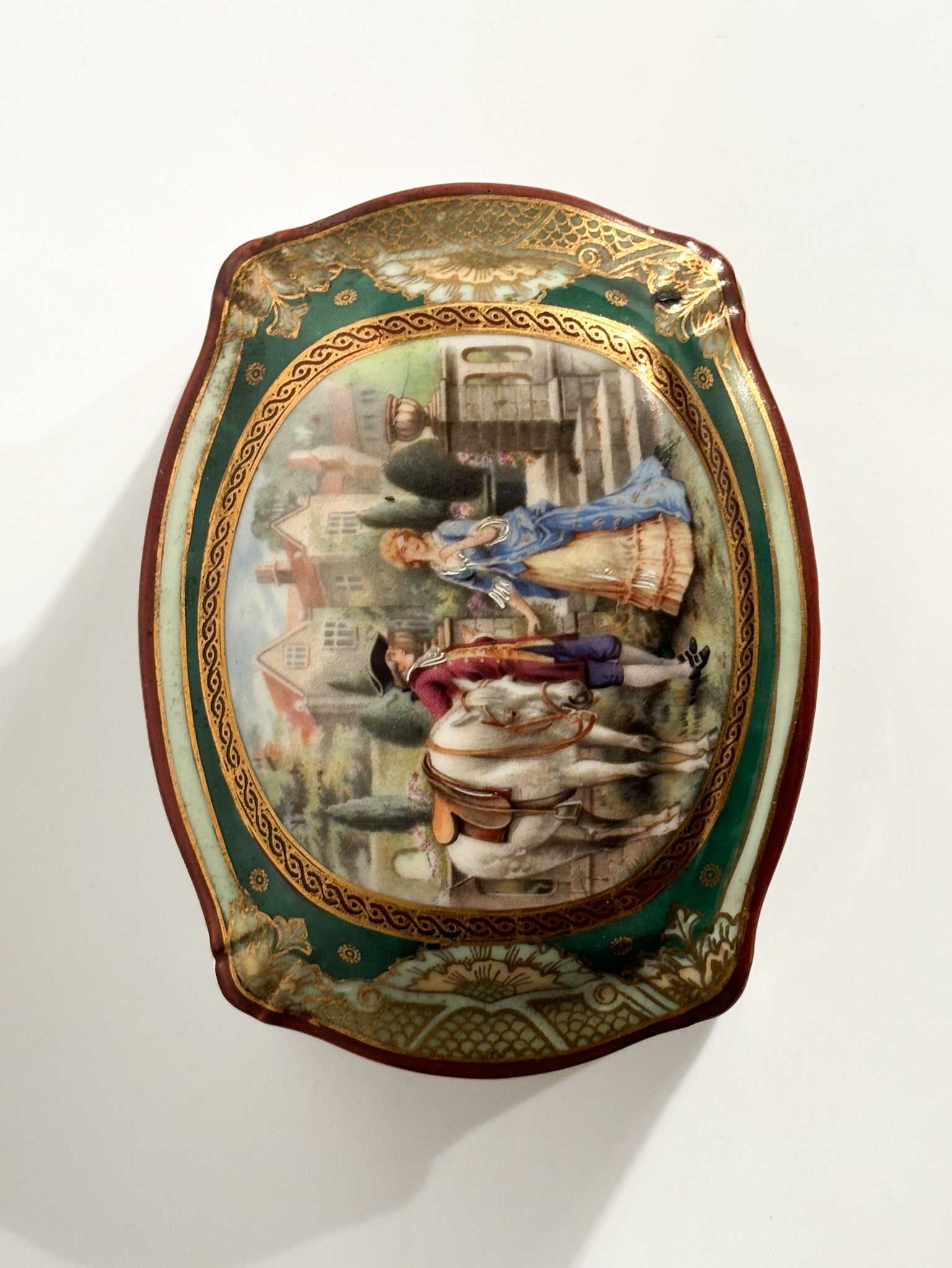 Vienna Porcelain Box Hand-Painted Early Twentieth Century