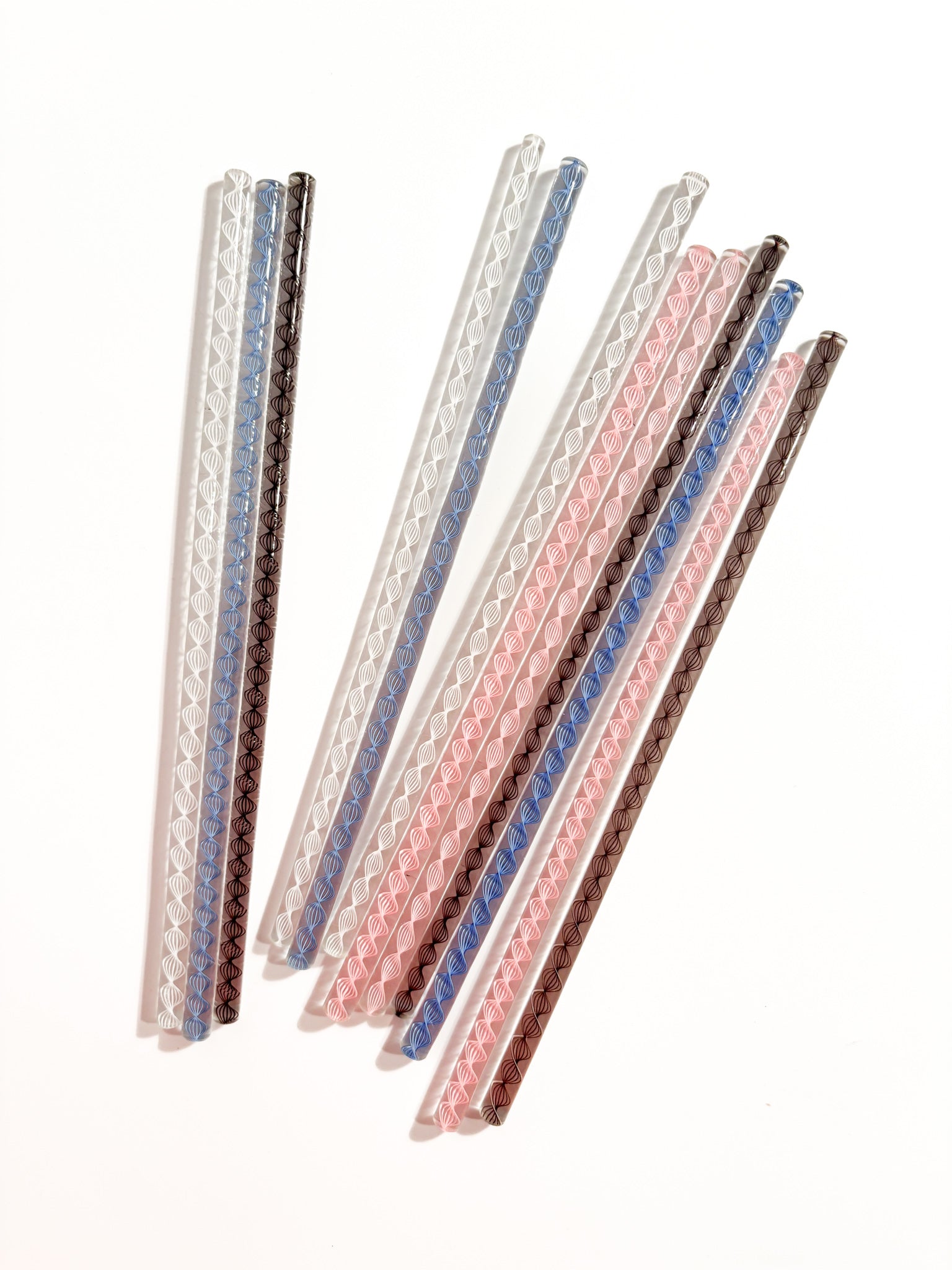 Set of 12 Murano Glass Cocktail Sticks by Venini from the 1980s