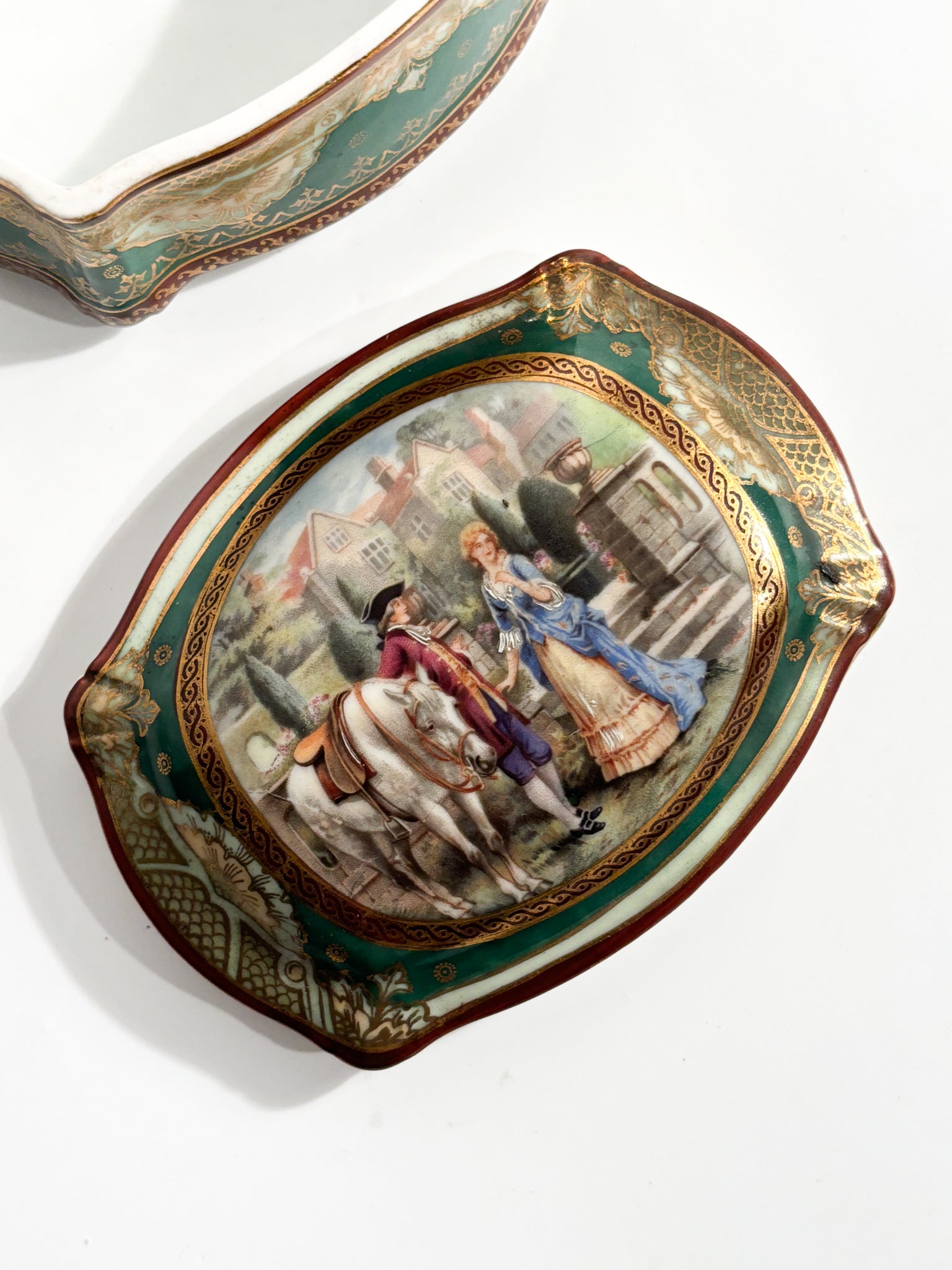 Vienna Porcelain Box Hand-Painted Early Twentieth Century