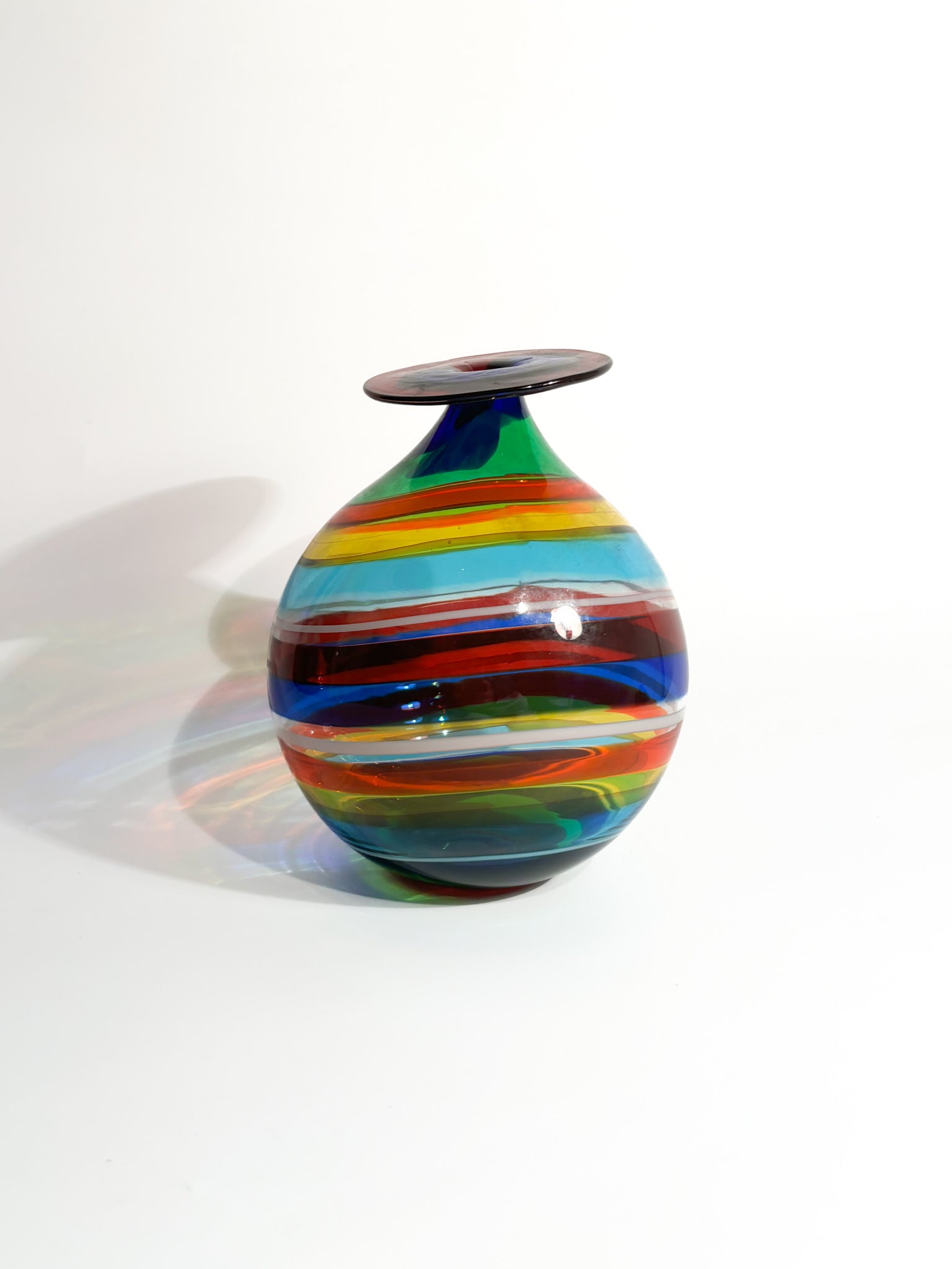 Hand-blown Multicolored Murano Glass Vase by La Murrina from the 1980s