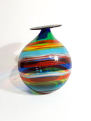 Vaso in vetro di Murano Multicolore Soffiato a Mano di La Murrina Anni 80