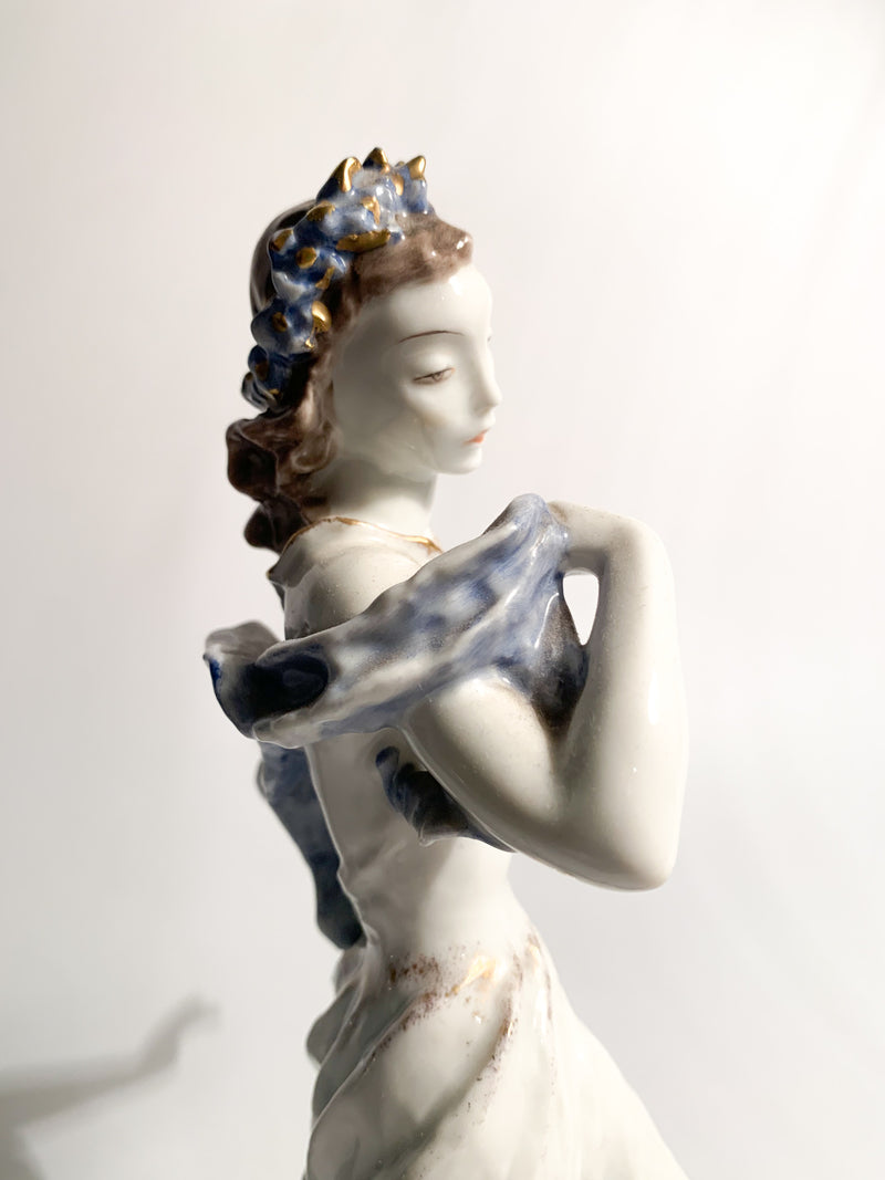 Scultura di Dama in Porcellana di Rosenthal Anni 40