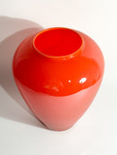 Vaso in Vetro di Murano Arancio Anni 80