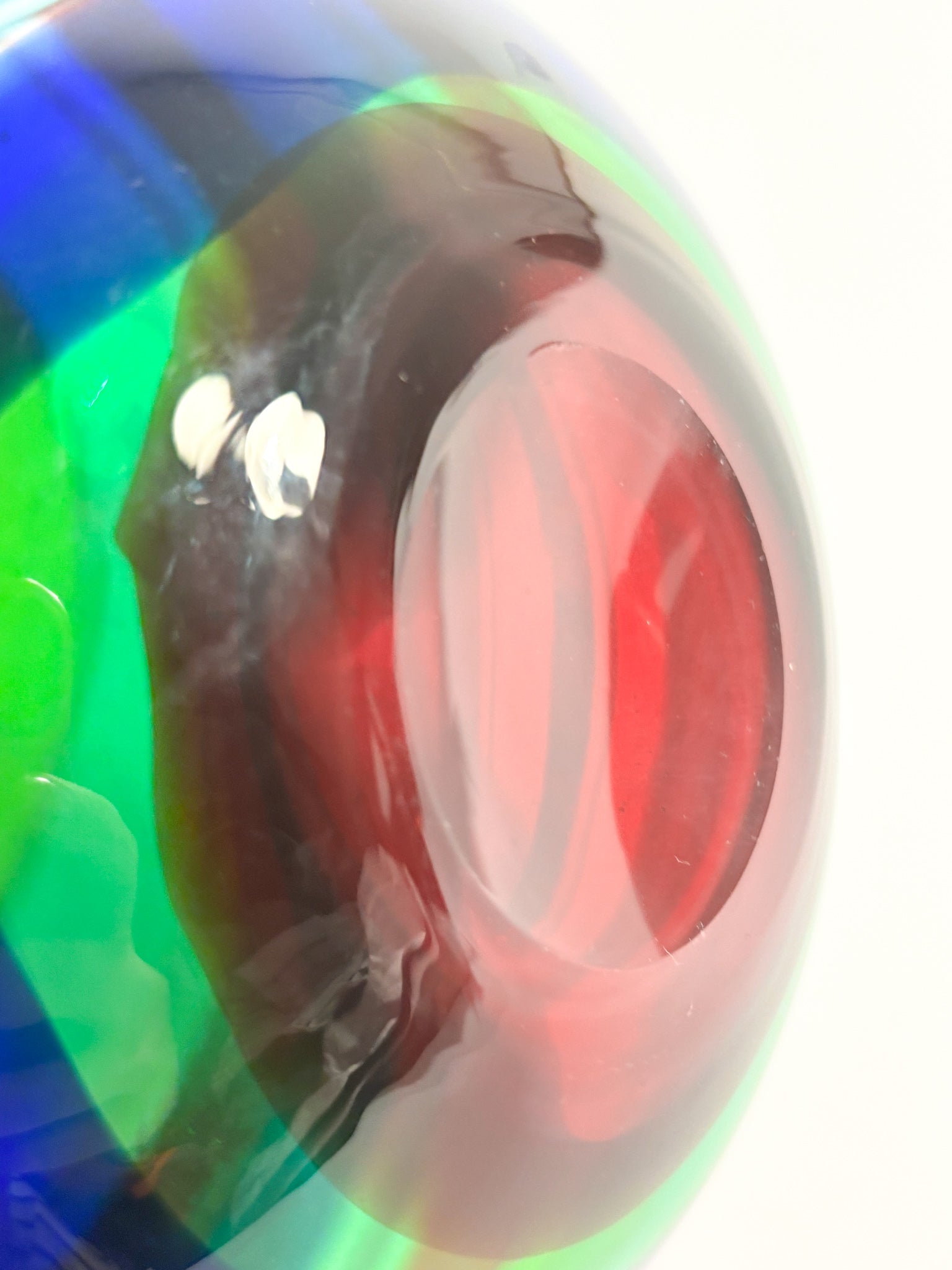 Hand-blown Multicolored Murano Glass Vase by La Murrina from the 1980s