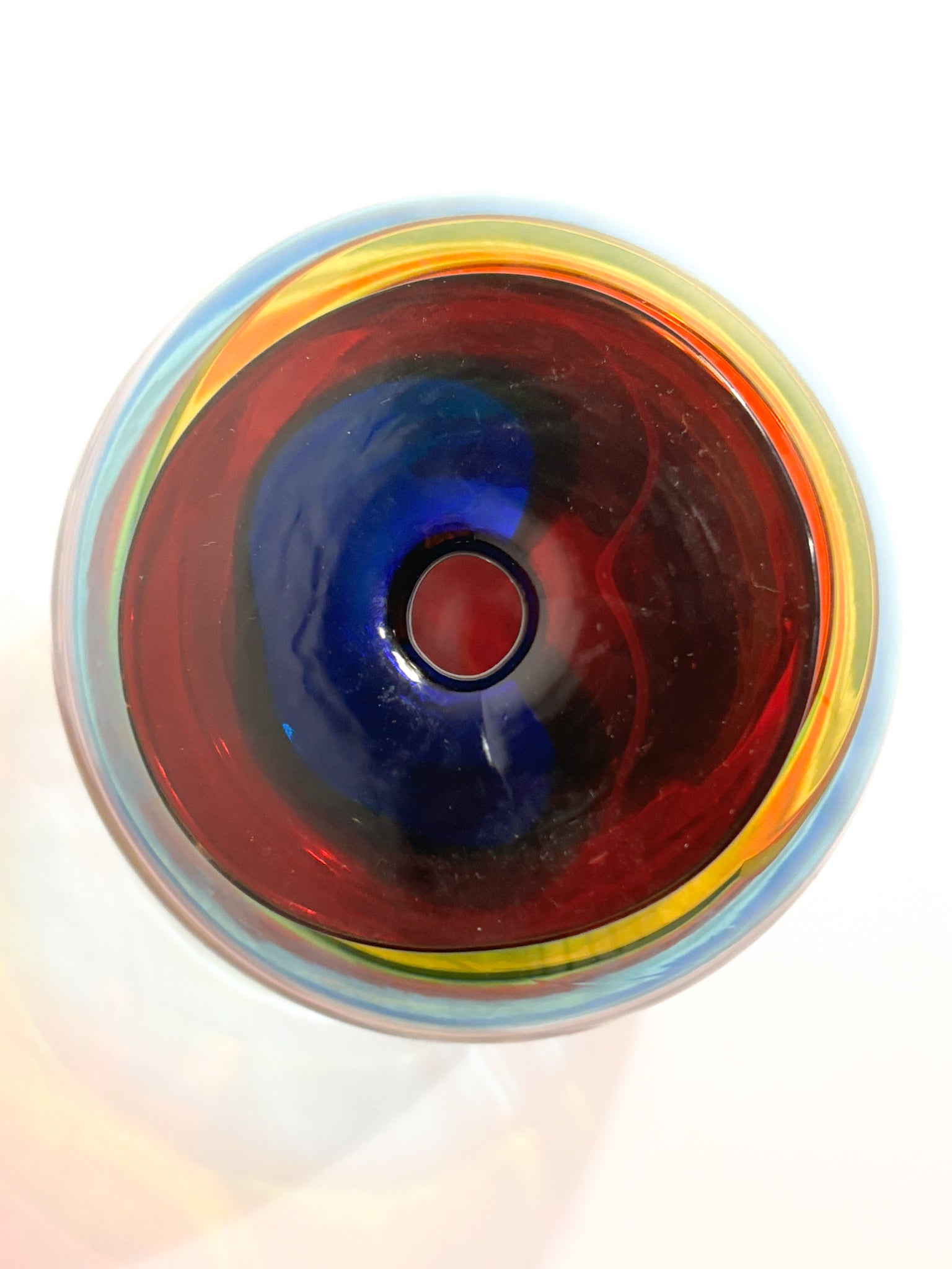 Hand-blown Multicolored Murano Glass Vase by La Murrina from the 1980s