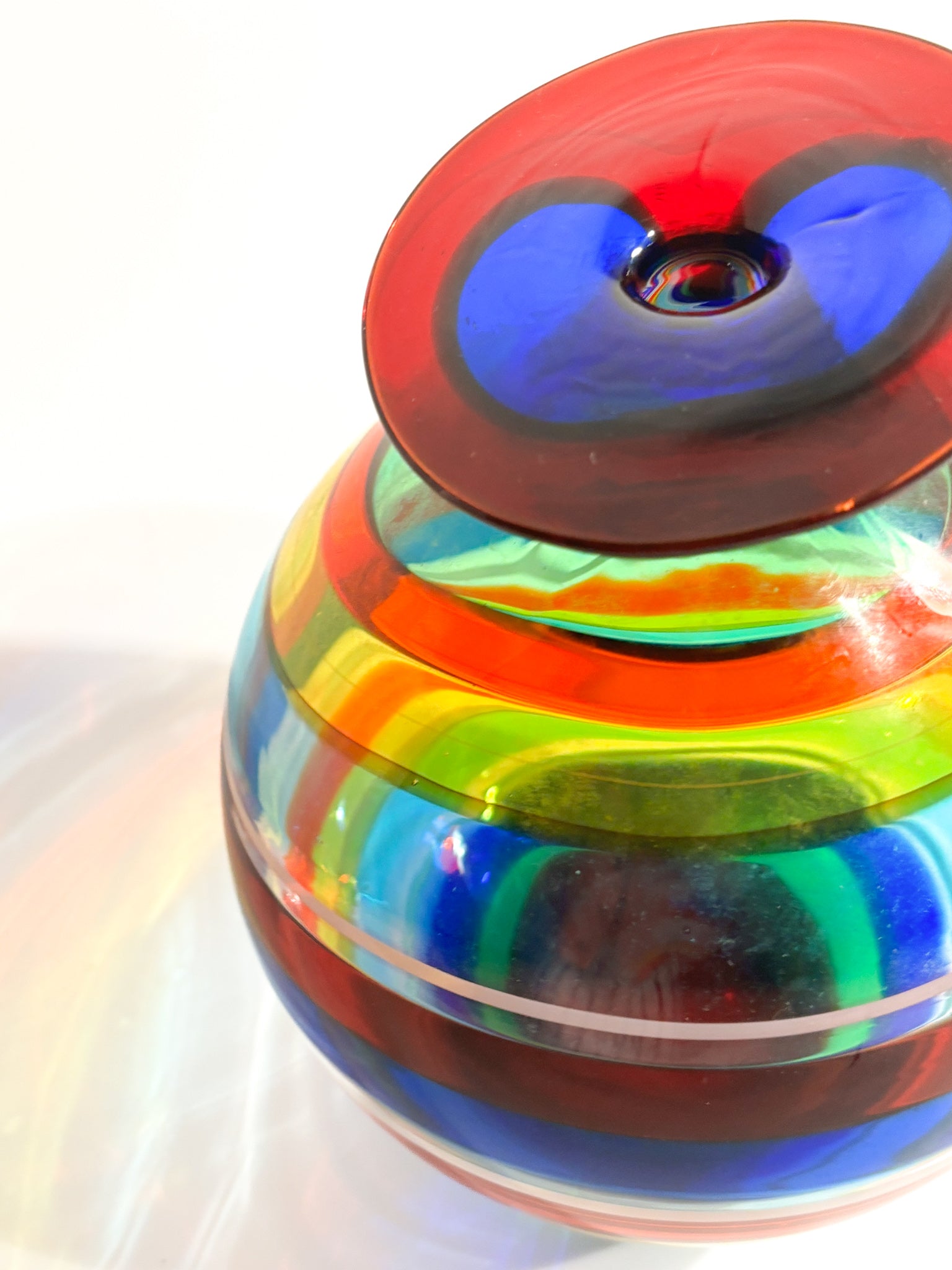 Hand-blown Multicolored Murano Glass Vase by La Murrina from the 1980s