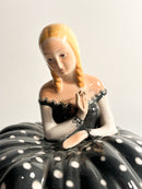 Figurine of Lady in Majolica Ceramic by Tarcisio Tosin, 1950s