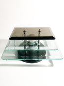 Pair of Veca Light Blue and Gray Crystal Wall Lights from 1970s