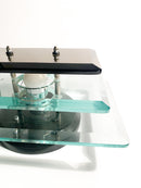 Pair of Veca Light Blue and Gray Crystal Wall Lights from 1970s