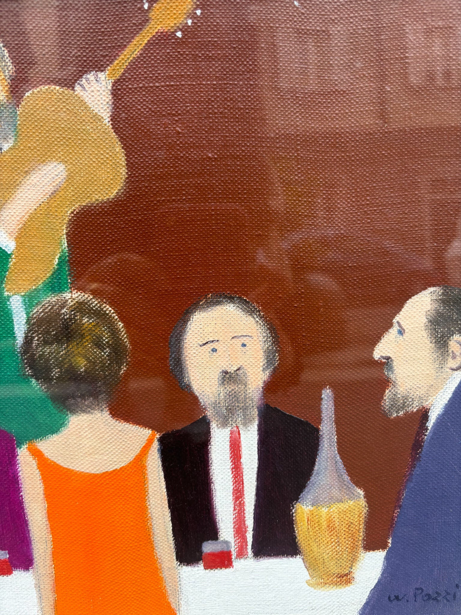 Oil Painting on Canvas by Walter Pozzi, 1970s