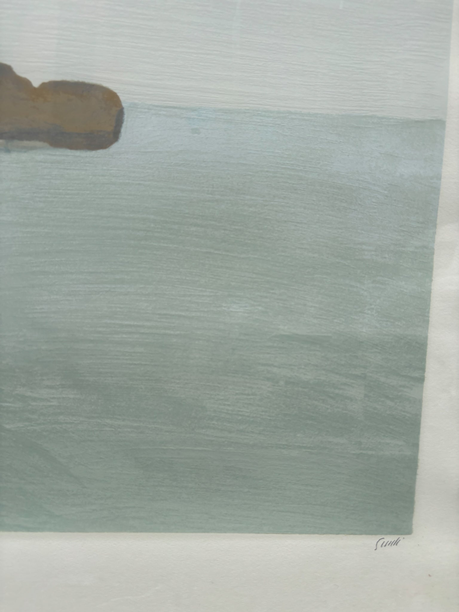 Lithograph of Venetian Landscape by Virgilio Guidi, 1970s