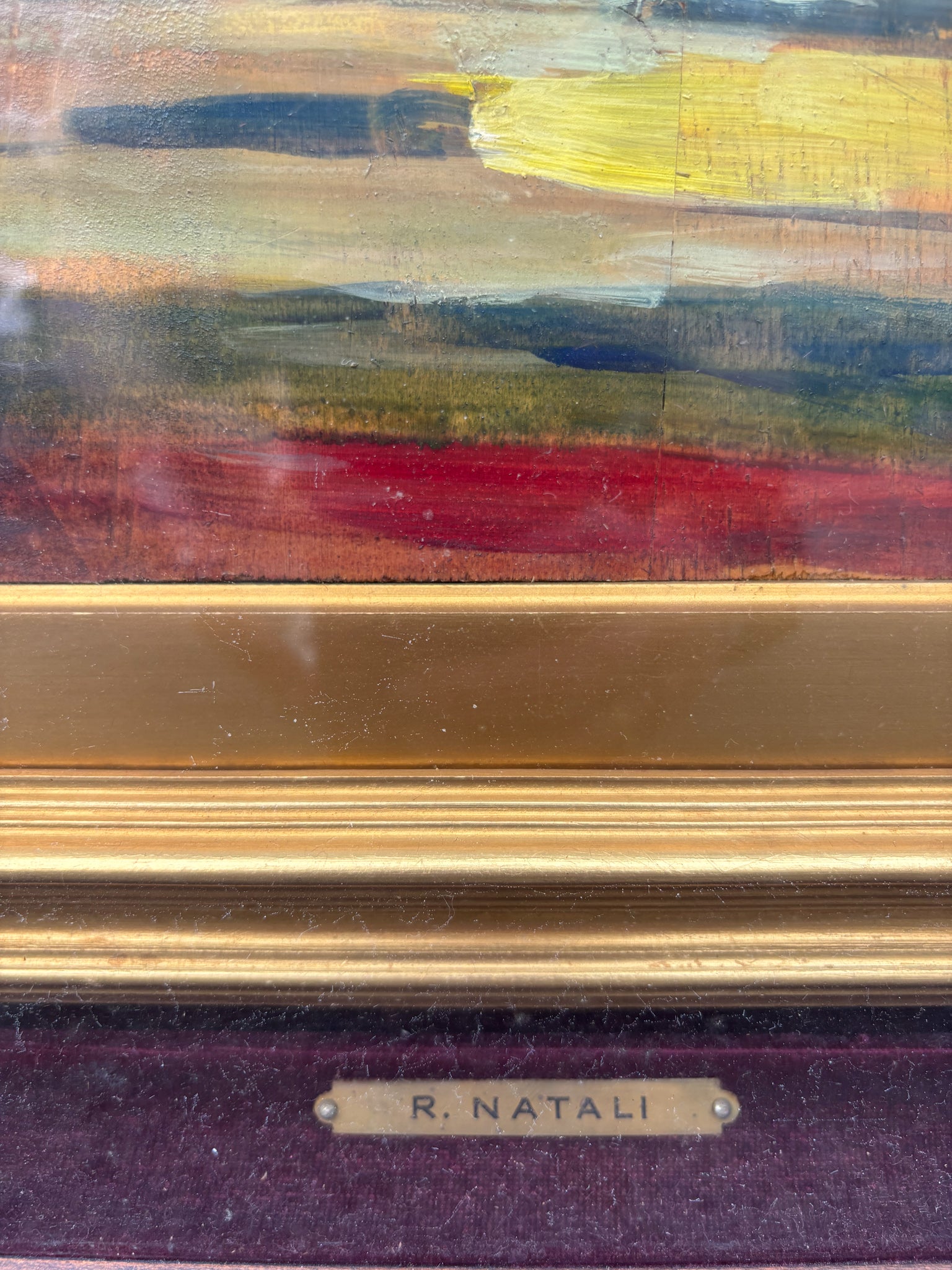 Oil Painting on Canvas of an Urban Landscape by Renato Natali from the 1960s