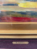 Dipinto Olio su Tela di Paesaggio Urbano di Renato Natali Anni 60