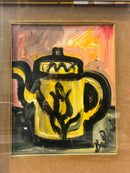 Oil Painting on Canvas of Still Life with Coffee Pot by Gustavo Boldrini 70s