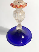 Bicchiere da Collezione in Vetro di Murano Blu e Oro Anni 50