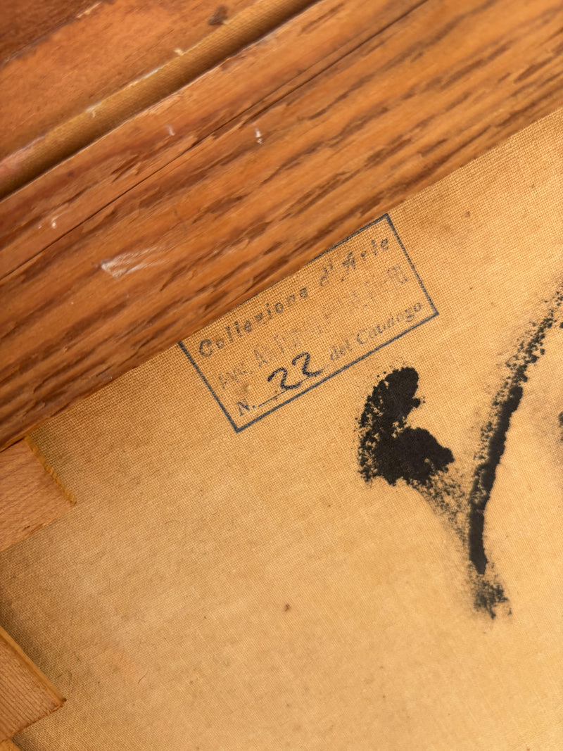 Dipinto Olio su Tela di Natura Morta con Caffettiera di Gustavo Boldrini Anni 70