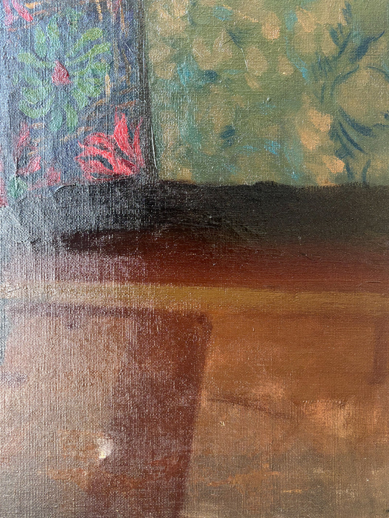 Dipinto Olio su Tela di Ritratto di Ballerina Scuola Napoletana Anni 40