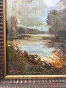 Dipinto Olio su Tavola di Paesaggio di Anacleto Moiraghi Anni 20