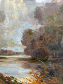 Dipinto Olio su Tavola di Paesaggio di Anacleto Moiraghi Anni 20