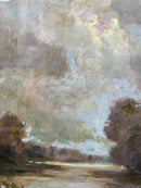 Dipinto Olio su Tavola di Paesaggio di Anacleto Moiraghi Anni 20