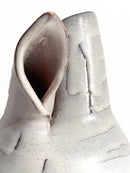 Vaso Astratto in Gres Smaltato Grigio Anni 60