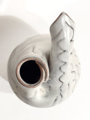 Vaso Astratto in Gres Smaltato Grigio Anni 60