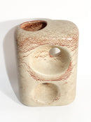 Vaso a Forma Astratta con Doppio Buco Anni 60