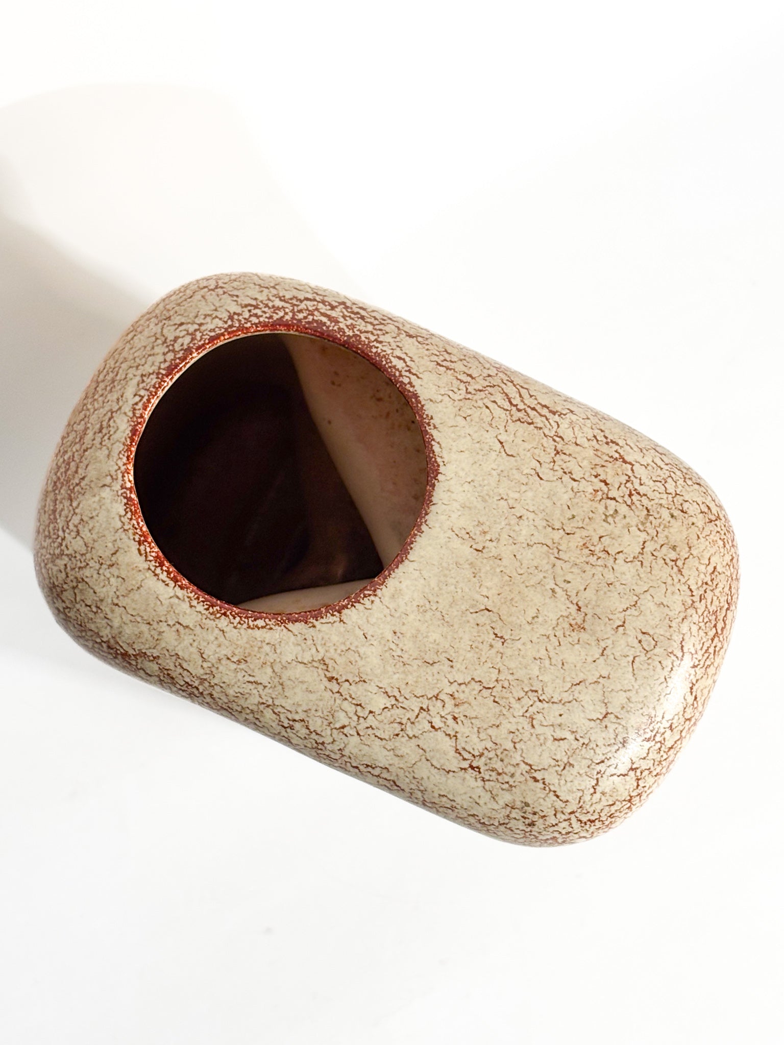 Vaso a Forma Astratta con Doppio Buco Anni 60