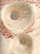 Vaso a Forma Astratta con Doppio Buco Anni 60