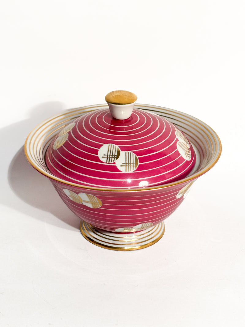 Potiche Decò in Porcellana Arzberg Dipinta a Mano Anni 30