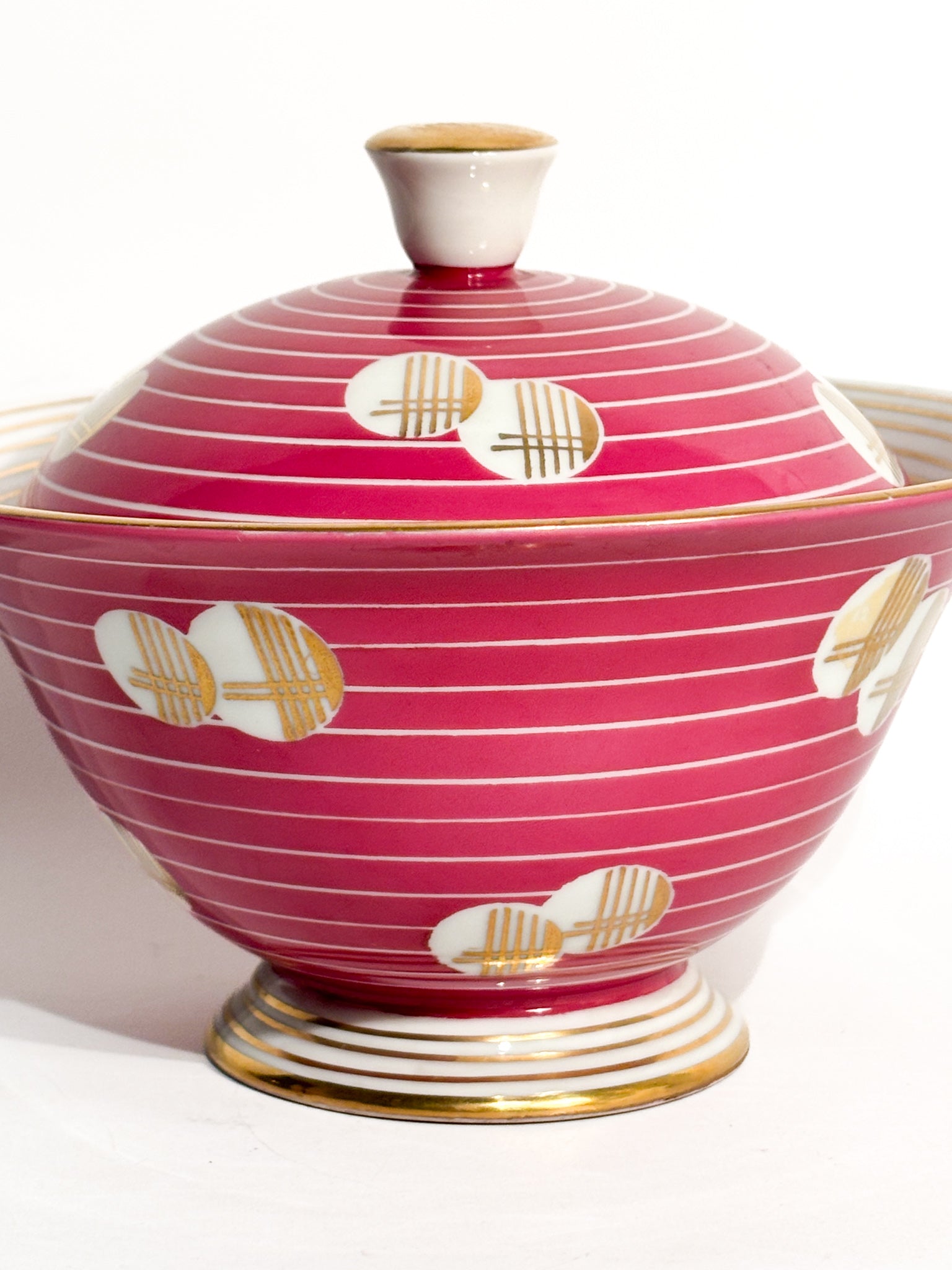 Potiche Decò in Porcellana Arzberg Dipinta a Mano Anni 30