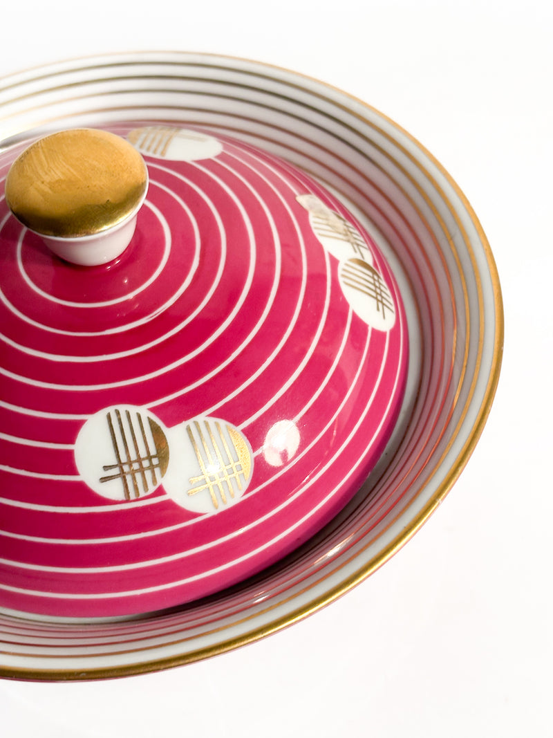 Potiche Decò in Porcellana Arzberg Dipinta a Mano Anni 30