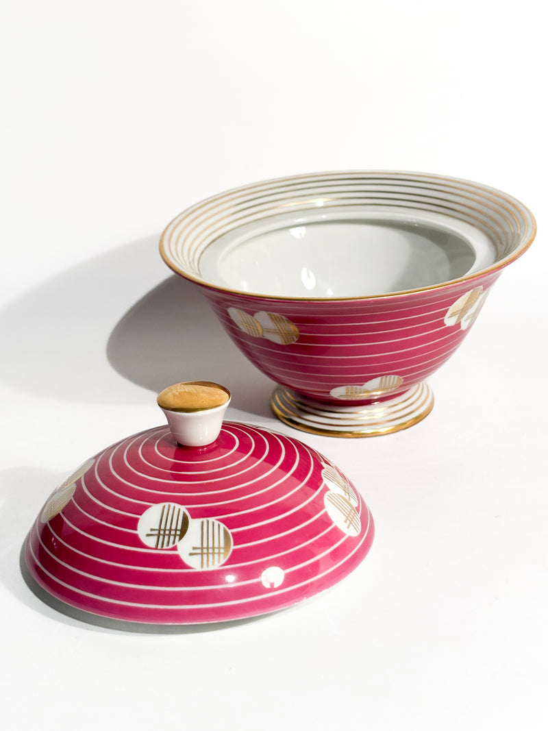 Potiche Decò in Porcellana Arzberg Dipinta a Mano Anni 30