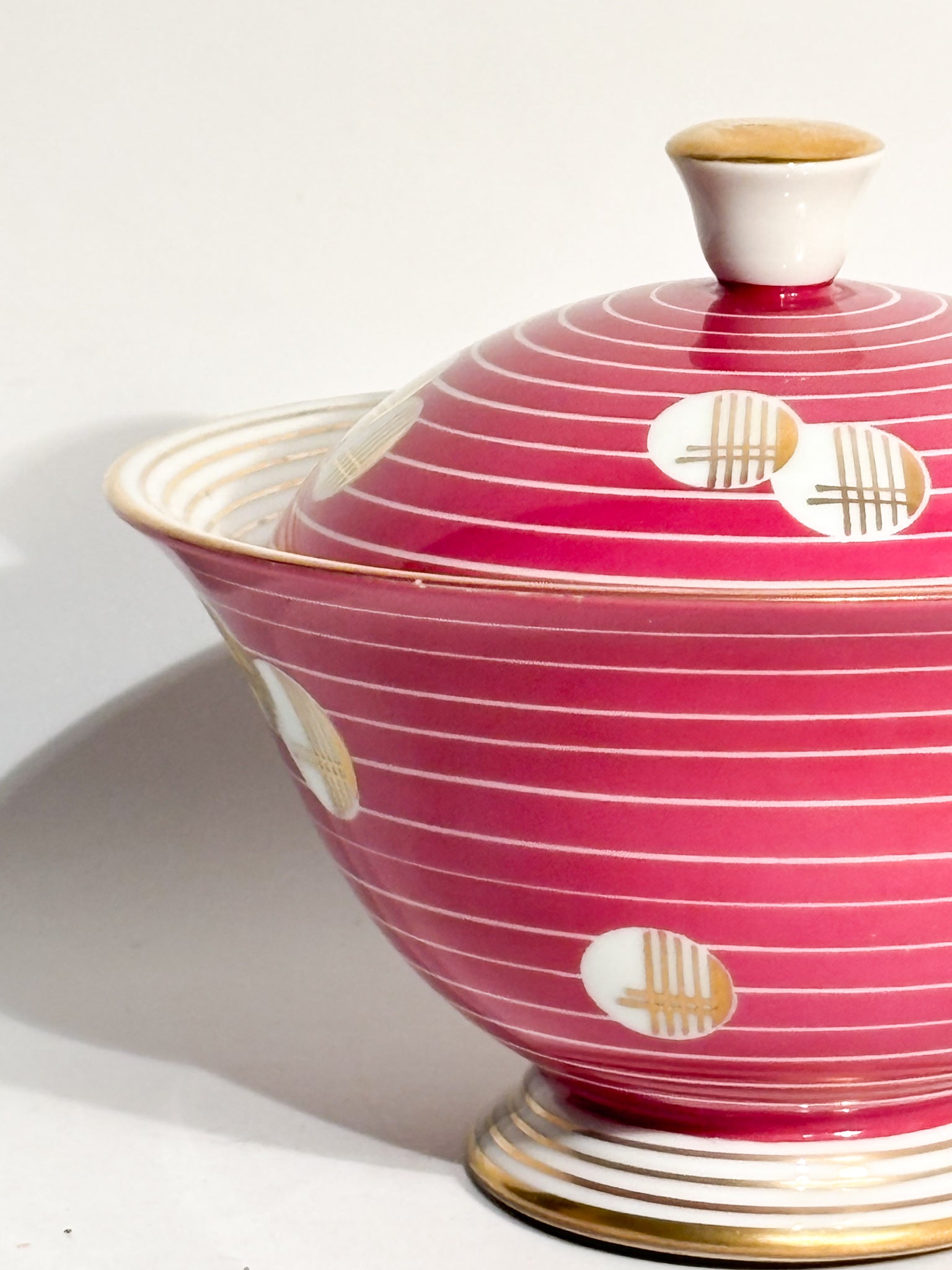 Potiche Decò in Porcellana Arzberg Dipinta a Mano Anni 30